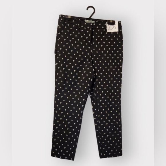 cleo Pants - NWOT CLEO PETITES WOMENS SIZE 10 BLACK & WHOTE PATTERN HIGH RISE NYLON PANTS